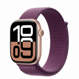   Apple Watch Series 10 GPS + Cellular 46mm Rose Gold Aluminum Case w. Plum S. Loop (MWY83)