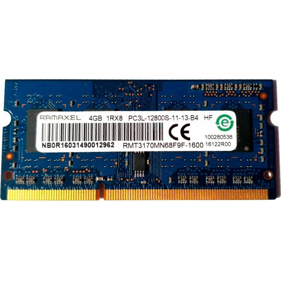 Ramaxel 4 GB SO-DIMM DDR3L 1600 MHz (RMT3170MN68F9F-1600) - зображення 1