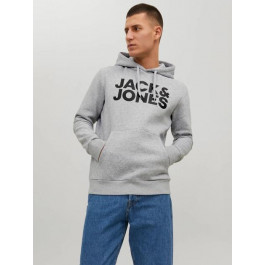   Jack & Jones Худі чоловіче  12152840 S Сіре (5714487362593)