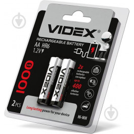   VIDEX AA 1000mAh NiMh 2шт (23460)