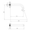 Imprese BRENTA излив для смесителя скрытого монтажа, граф.хром, ZMK091908300 - зображення 2