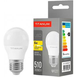   TITANUM LED G45 6W E27 3000K 220V (TLG4506273)