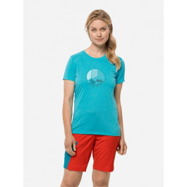   Jack Wolfskin Футболка  Crosstrail Graphic T W 1807213-1283 L Голубая (4064993698909)