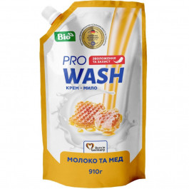   Pro Wash Рідке крем-мило для рук  Молоко та мед 910 мл (4262396140180)