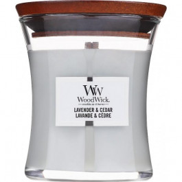   WoodWick Ароматична свіча  Medium Lavender & Cedar 275 г (1666266E)