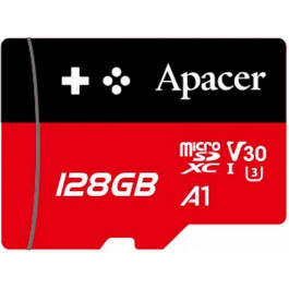   Apacer 128 GB microSDXC Class 10 UHS-I U3 + SD adapter AP128GMCSX10U7-R