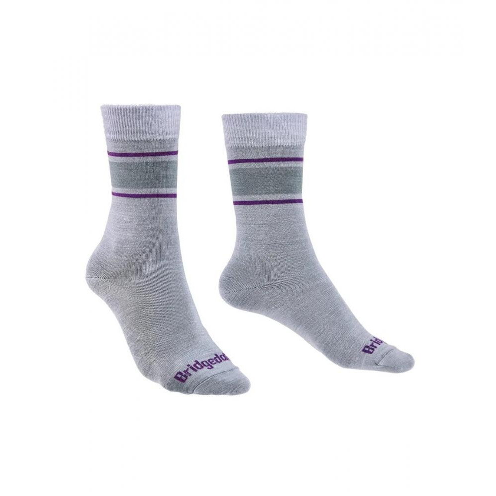 Bridgedale Шкарпетки  Liner Everyday Merino Performance Grey/Purple M (1053-710027.065.M) - зображення 1