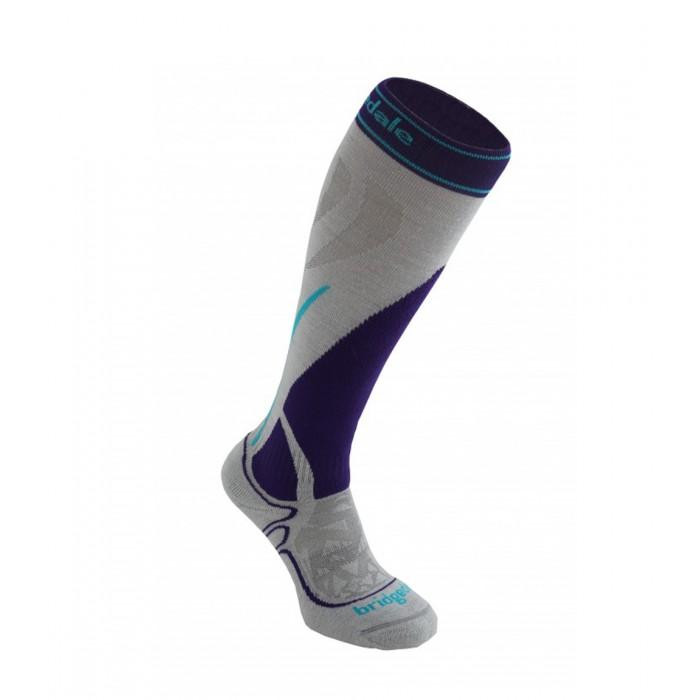 Bridgedale Шкарпетки  Merinofusion Ski Vertige Mid Wmns S Silver/Purple (1053-610638.005.S) - зображення 1