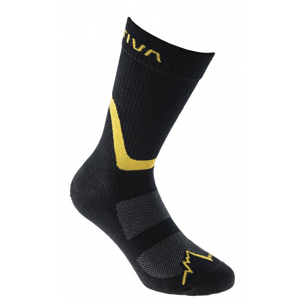 La Sportiva Шкарпетки  Hiking Socks Black/Yellow L  (1052-69F999100 L) - зображення 1