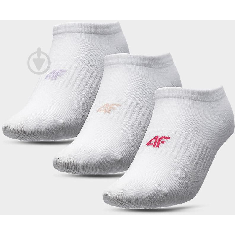 4F Шкарпетки  SOCKS CAS F097 (3PACK) 4FJSS23USOCF097-90S р.32-35 білий 3 пари шт. - зображення 1