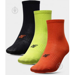   4F Шкарпетки  SOCKS CAS M057 (3pack) 4FJAW22USOCM057-92S р.32-35 чорний/жовтий/помаранчевий 3 пари шт.