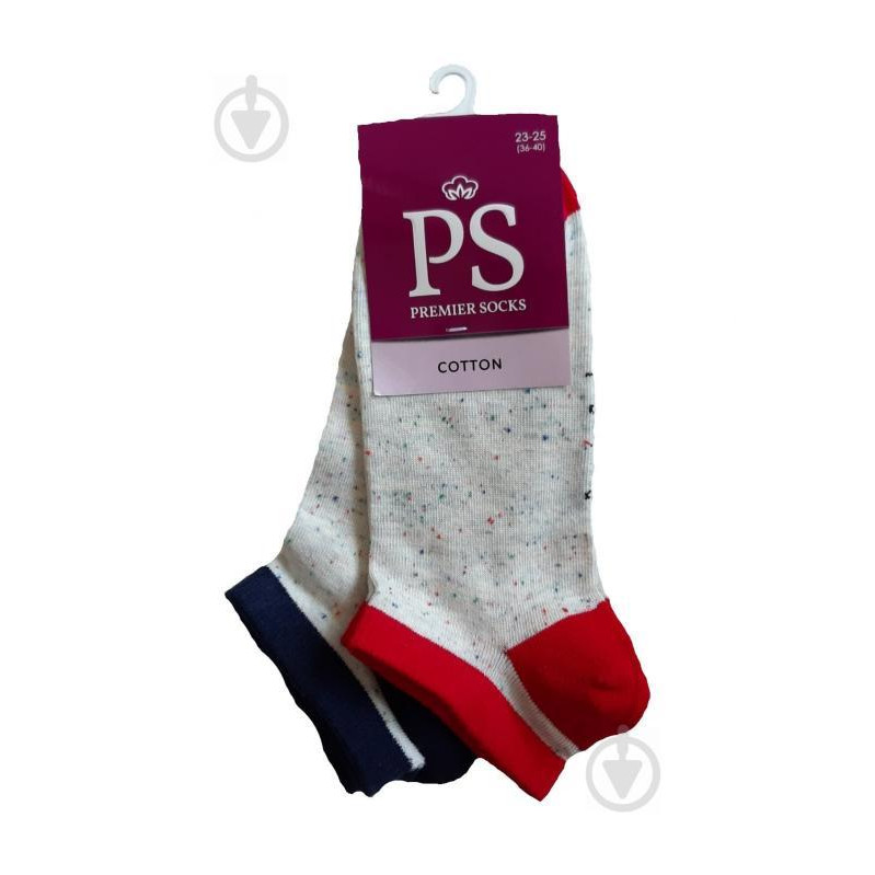 Premier Socks Комплект шкарпеток  занижені з непсу р.23-25 червоний/синій 2 шт. - зображення 1