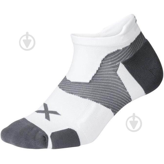 2XU Шкарпетки  Vectr Cushion No Show Socks UA5043e_WHT/GRY р.38-41,5 білий - зображення 1