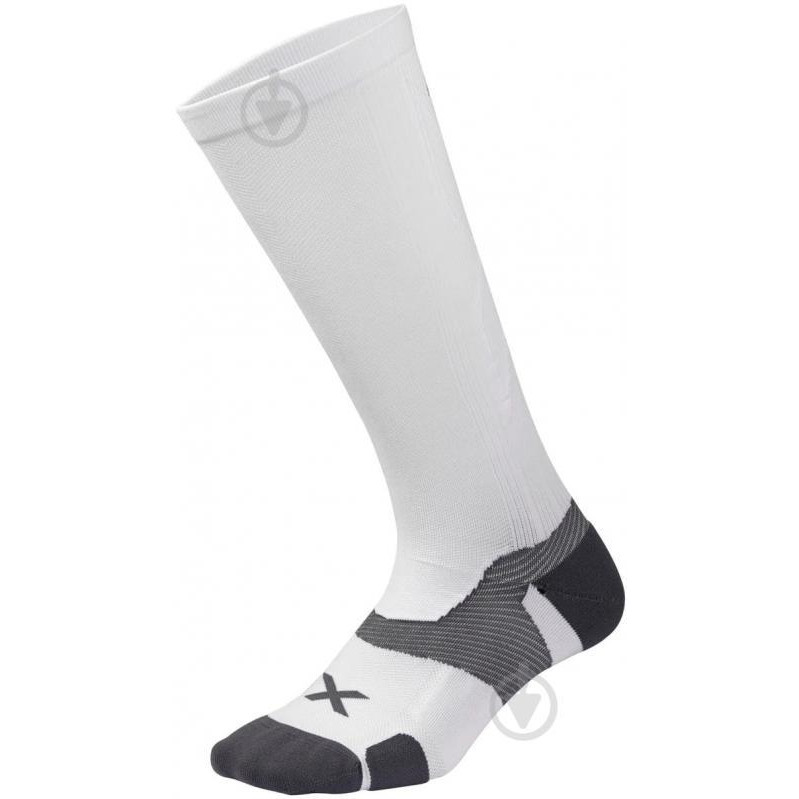 2XU Шкарпетки  Vectr Cushion Full Length Sock UA5156e_WHT/GRY р.38-41,5 білий - зображення 1