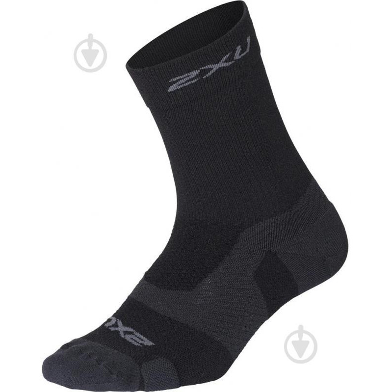 2XU Шкарпетки  Vectr Light Cushion Crew Socks р.L UA7005e_BLK/TTM р.42-46 чорний - зображення 1