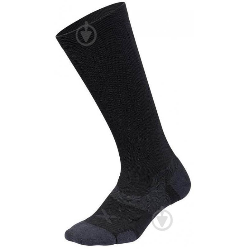 2XU Шкарпетки  Vectr Cushion Full Length Sock L1 (р.42-46/литка 36-40 см.) UA5156e_BLK/TTM р.42-46 чорни - зображення 1