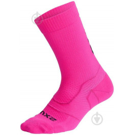   2XU Шкарпетки  Vectr Light Cushion Crew Socks UA7005e_FSA/BLK рожевий