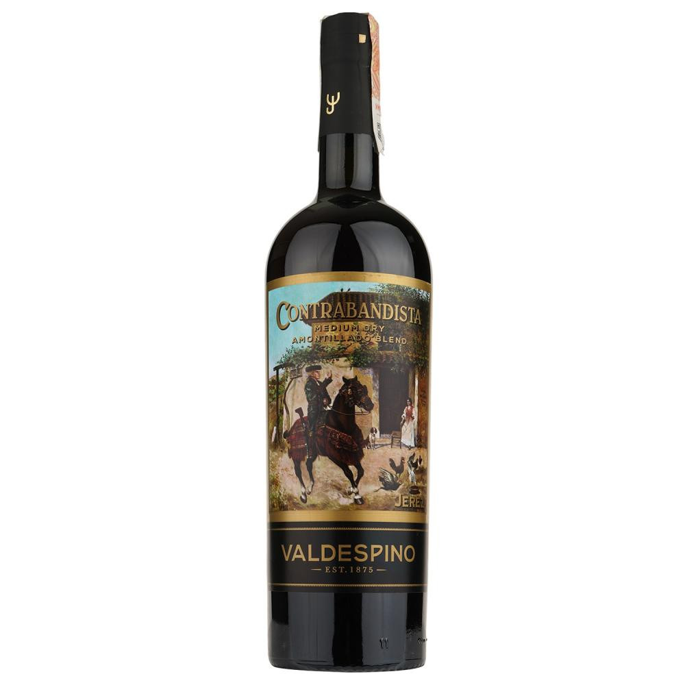 Valdespino Херес  Premium Contrabandista Medium Dry, білий, напівсухий, 18%, 0,75 л (14329) (8410792002540) - зображення 1