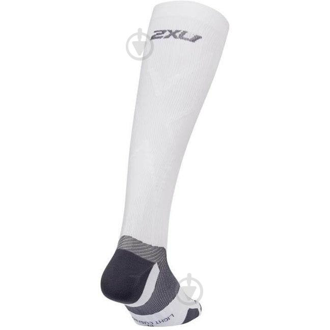 2XU Шкарпетки  Vectr L.Cush Full Length Socks р.L2 (литка 41-46 см) UA5155e_WHT/GRY р.42-46 білий - зображення 1