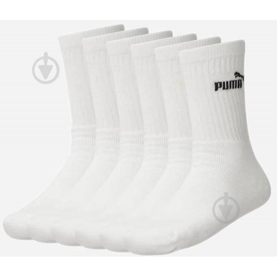 PUMA Шкарпетки  CREW SOCK 6P WHITE 88749601 р.39-42 білий - зображення 1