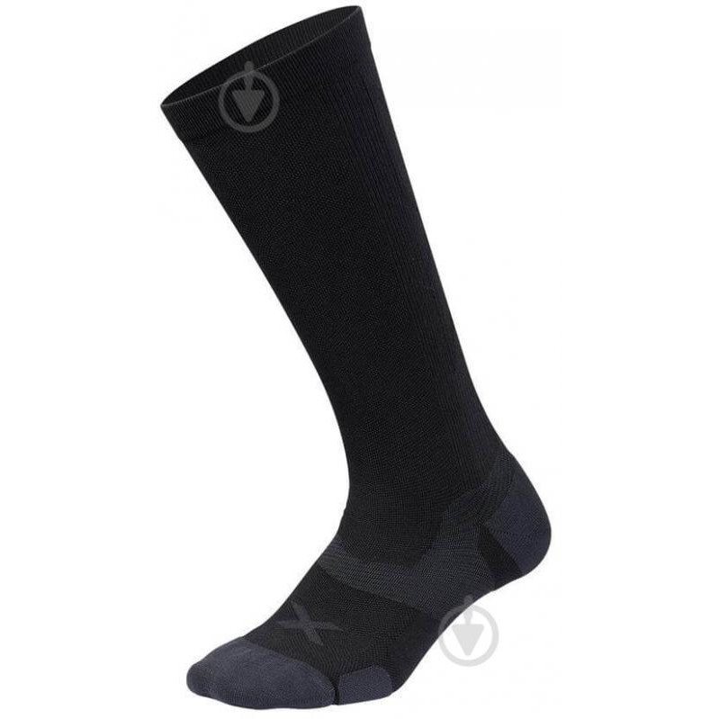 2XU Шкарпетки  Vectr Cushion Full Length Sock р.L2 (литка 41-46 см) UA5156e_BLK/TTM р.42-46 чорний - зображення 1