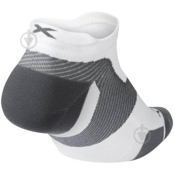 2XU Шкарпетки  Vectr LightCushion NoShow Sock р.S UA5042e_WHT/GRY р.35-37,5 білий - зображення 1