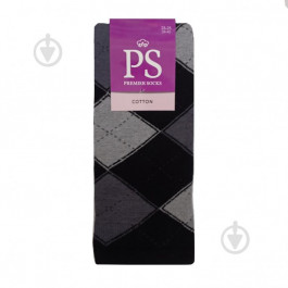   Элегант Гольфи жіночі  Premier Socks сірий ромб р.23-25 чорний 1 шт.