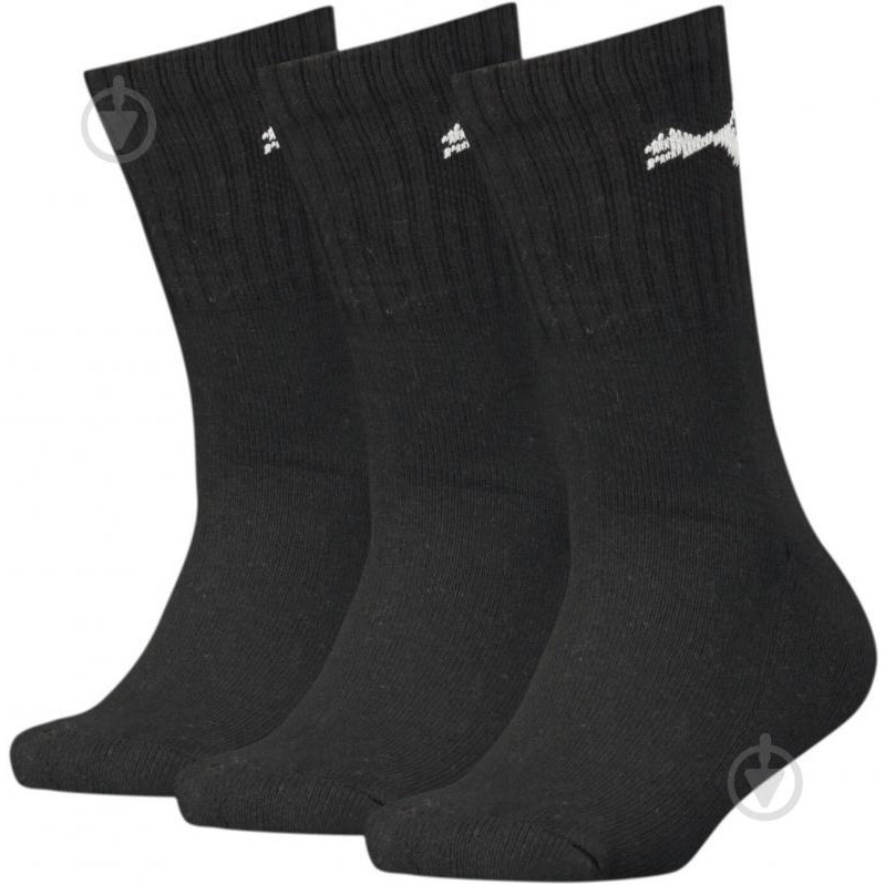 PUMA Шкарпетки   JUNIOR CREW SOCK 3P 90795801 р.35-38 чорний 3 пари шт. - зображення 1