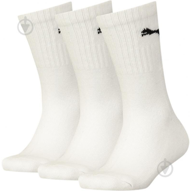 PUMA Шкарпетки   JUNIOR CREW SOCK 3P 90795802 р.31-34 білий 3 пари шт. - зображення 1