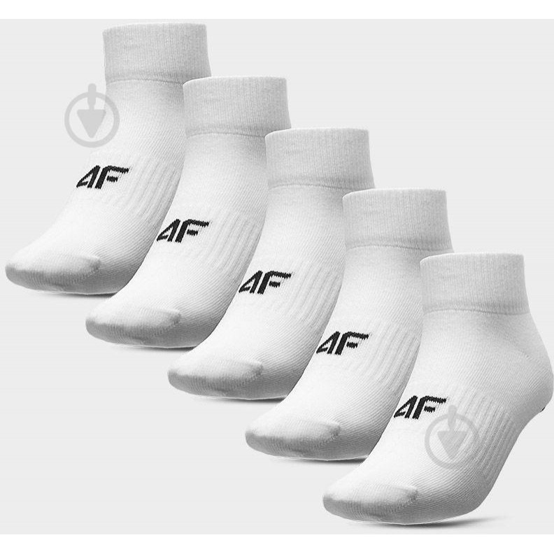 4F Шкарпетки  SOCKS CAS F216 (5PACK) 4FWAW23USOCF216-10S р.39-42 білий - зображення 1