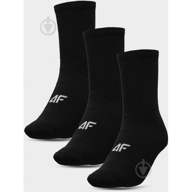 4F Шкарпетки  SOCKS CAS M205 (3PACK) 4FAW23USOCM205-20S р.43-46 чорний 3 пари шт. - зображення 1