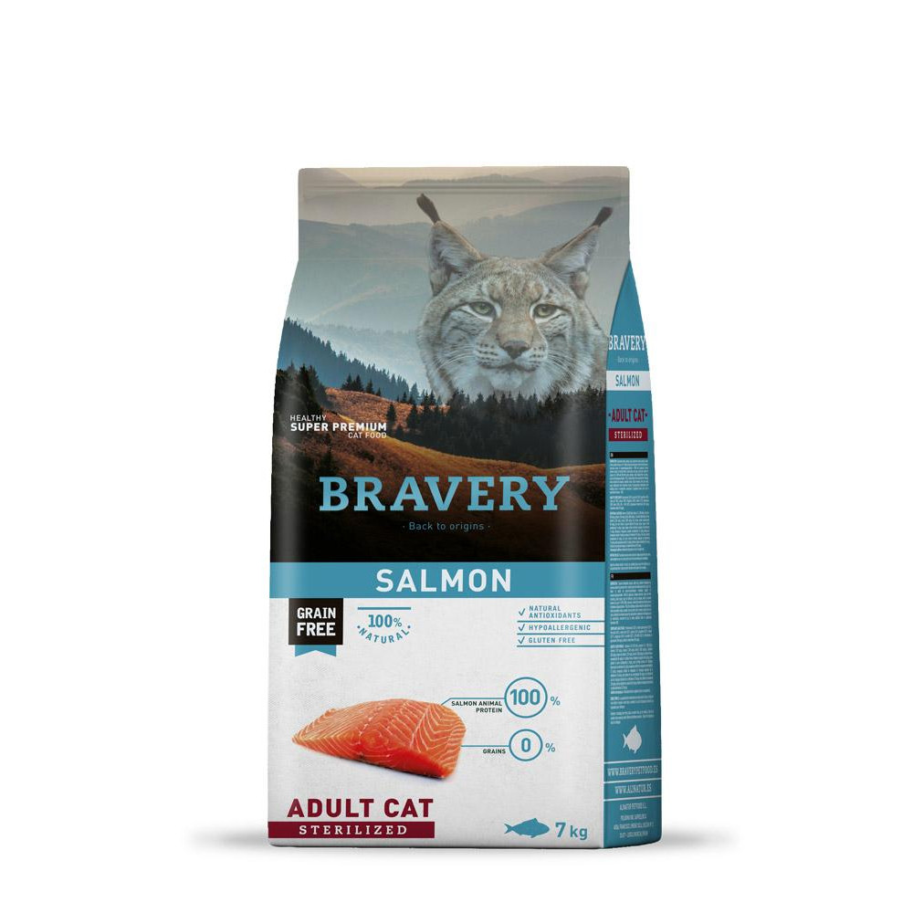 Bravery Adult Sterilized Salmon 7 кг 8436538947692 - зображення 1