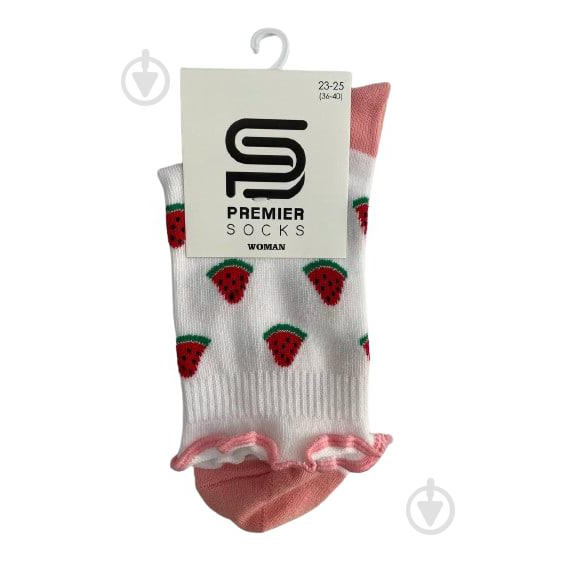 Premier Socks Шкарпетки жіночі  резинка рюш з Кавуном р.23-25 білий 1 шт. - зображення 1