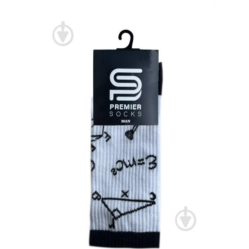 Premier Socks Шкарпетки чоловічі  спорт Навчання р.42-43 білий з літерами 1 шт. - зображення 1