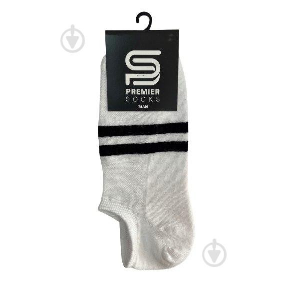 Premier Socks Шкарпетки чоловічі  сітка зі смужками р.44-45 білий із чорним - зображення 1