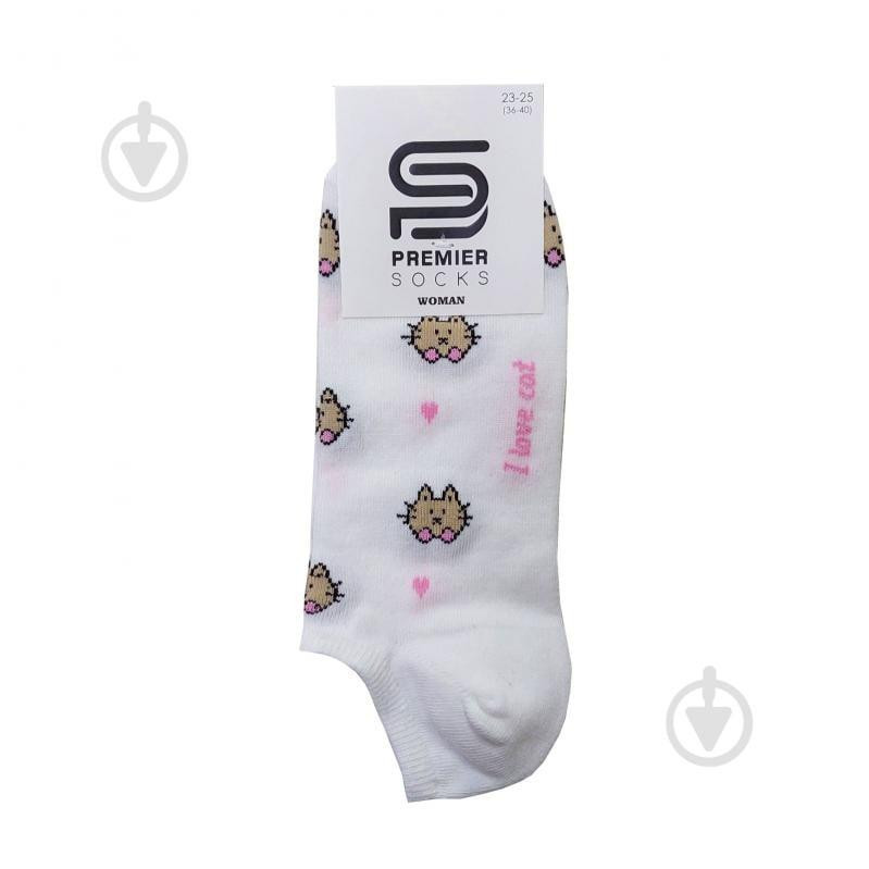 Premier Socks Шкарпетки жіночі  I love cat р.23-25 білий - зображення 1