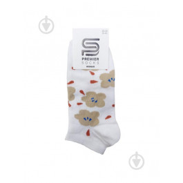   Premier Socks Шкарпетки жіночі  з великими квітами р.23-25 білий із бежевим