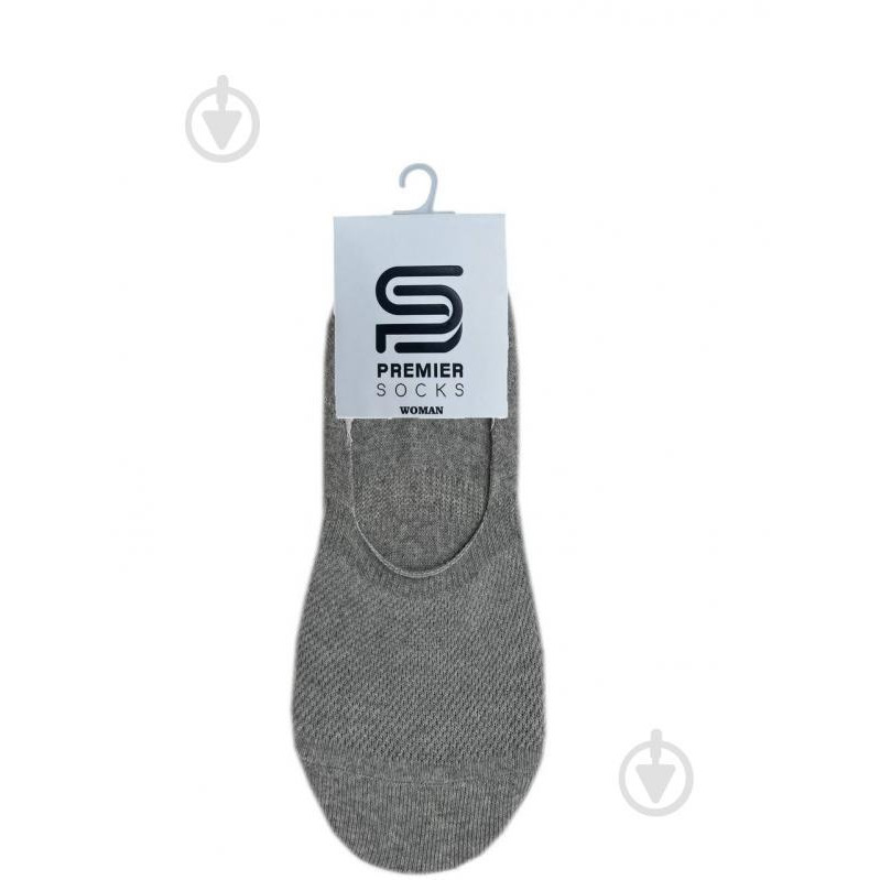 Premier Socks Шкарпетки жіночі  сітка з силіконом р.23-25 світло-сірий - зображення 1