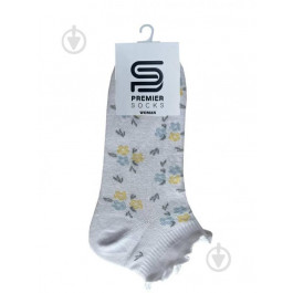   Premier Socks Шкарпетки жіночі  дрібні квіти з рюшем на резинці р.23-25 білий