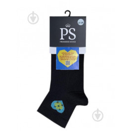   Premier Socks Шкарпетки чоловічі  з блакитним серцем р.27-29 чорний