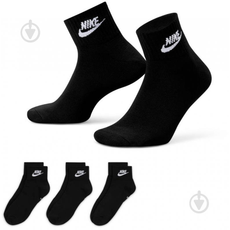 Nike Шкарпетки  Everyday Essential DX5074-010 р.46-50 чорний - зображення 1