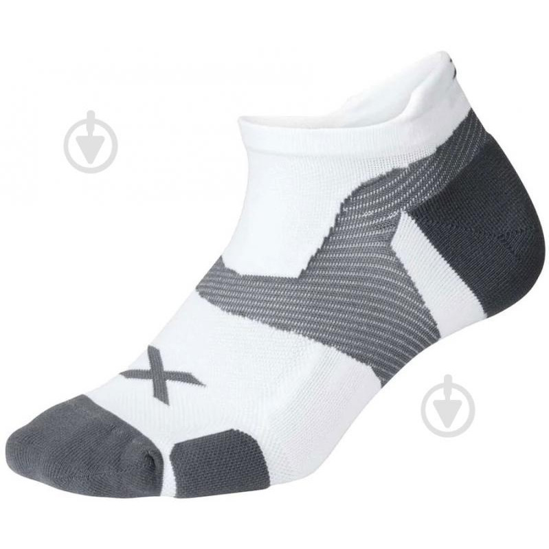 2XU Шкарпетки  Vectr Ultralight No Show Socks р.S UA7027e_WHT/GRY р.35-37,5 білий - зображення 1