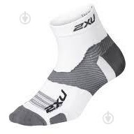 2XU Шкарпетки  Vectr Ultralight 1/4 Crew Socks р.M UA7028e_WHT/GRY р.38-40 білий - зображення 1