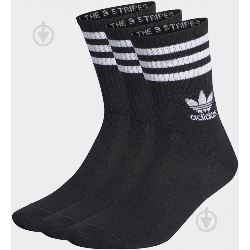 Adidas Шкарпетки  CREW SOCK 3STR IL5022 р.S чорний - зображення 1