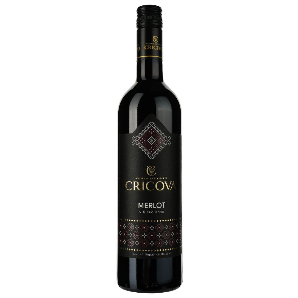 Cricova Вино  Merlot National, червоне, сухе, 0.75 л (4840013007759) - зображення 1