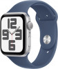 Apple Watch SE 2 GPS 40mm Silver Aluminium Case w. Denim Sport Band - M/L (MXED3) - зображення 1