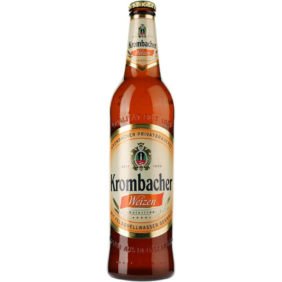 Krombacher Пиво  Wheat, світле, нефільтроване, 5,3%, 0,5 л (4008287762020) - зображення 1