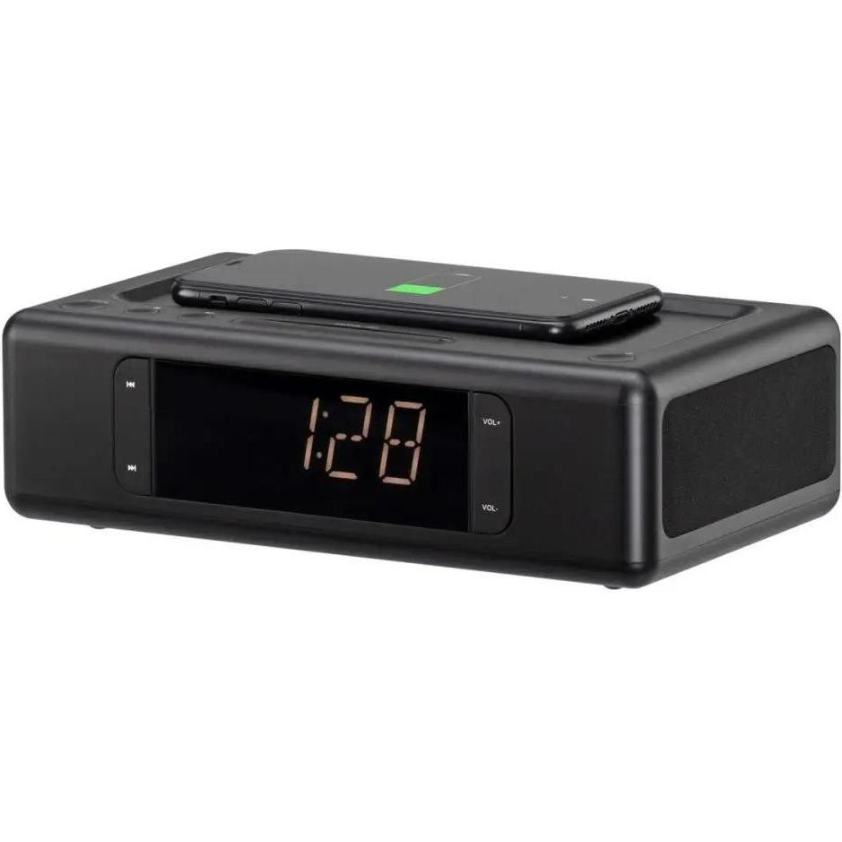 2E SmartClock Wireless Charging Black (2E-AS01QIBK) - зображення 1