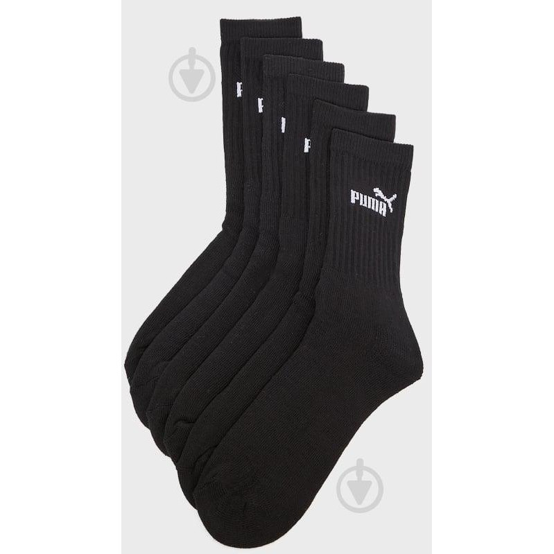 PUMA Шкарпетки  CREW SOCK 6P BLACK 88749604 р.35-38 чорний - зображення 1