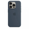 Borofone Silicone Full Case AAA MagSafe IC for iPhone 15 Storm Blue (Orig15DeepBlue) - зображення 1